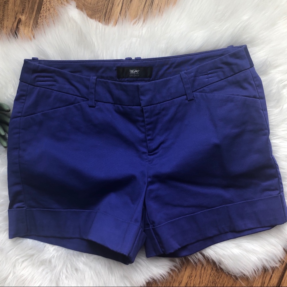 Royal Blue Cuff Shorts Dressy